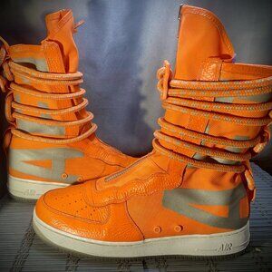 Nike SF Air Force 1 High Top "Total Orange" Boot | Men's Size 11